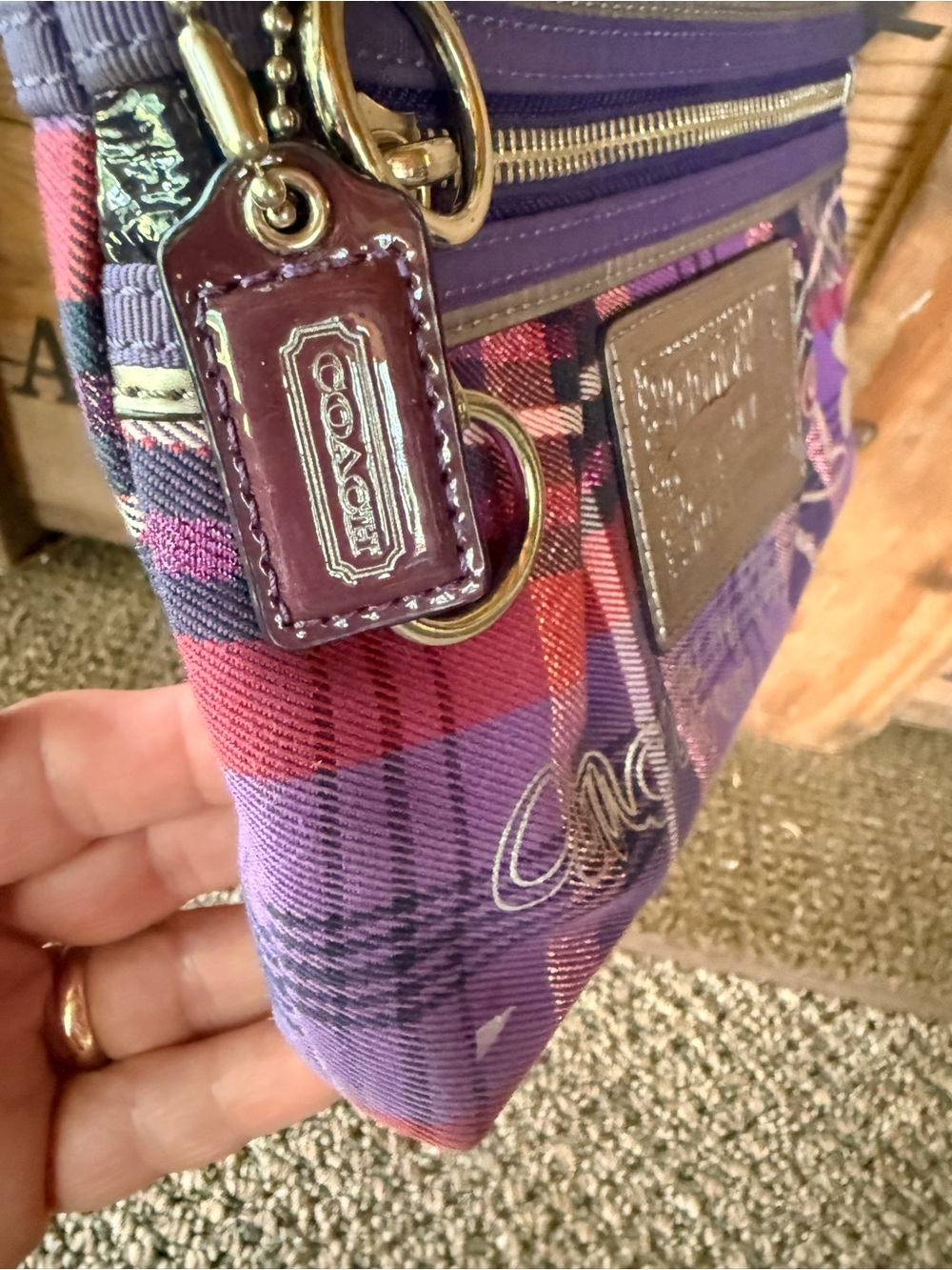 Coach Poppy Glam Graffiti Wristlet - Picture 4 of 12